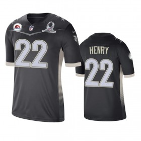 Maillot Homme Tennessee Titans Derrick Henry 22 Game Anthracite 2021 AFC Pro Bowl